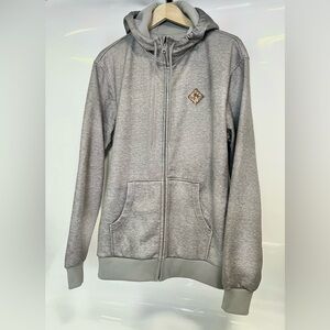 Burton Crown Bonded Full-Zip Hoodie Heather Gray Size XL